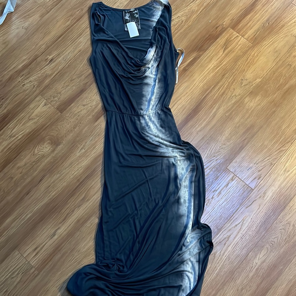 Tie dye maxi dress with back cut out